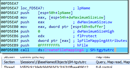 Image of ransomware create Base64 file mapping