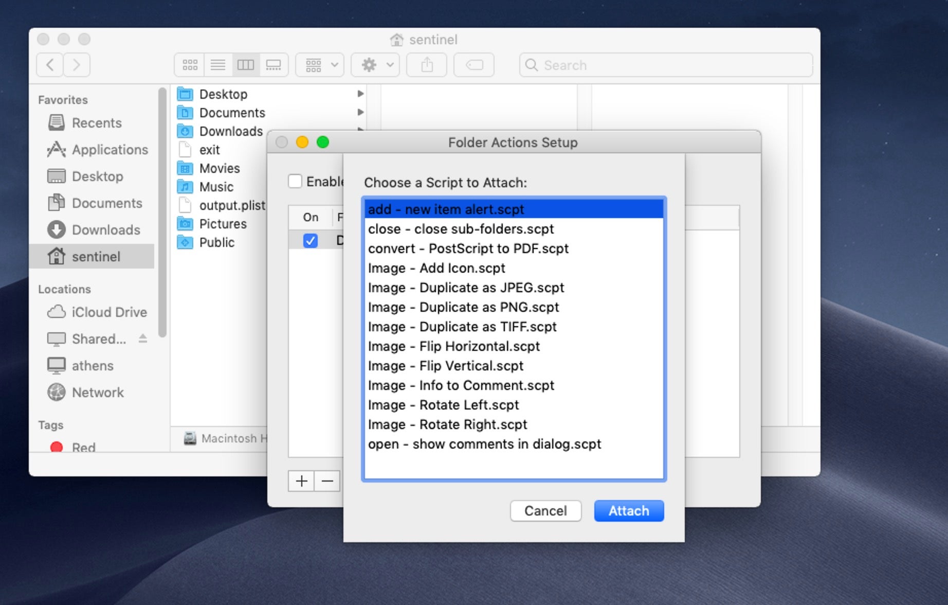 image of folder actions