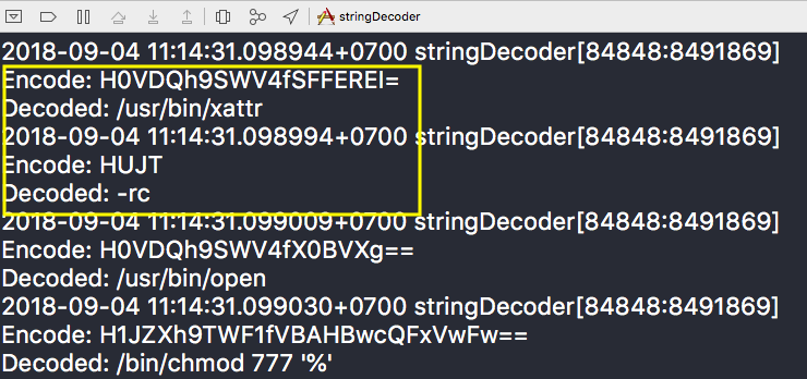 A screenshot source code image of what happened when we used our decoder to see what the installer was up to: an XProtect bypass