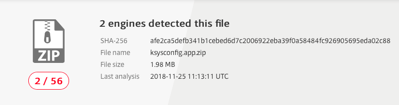 macOS keylogger spyware on VT