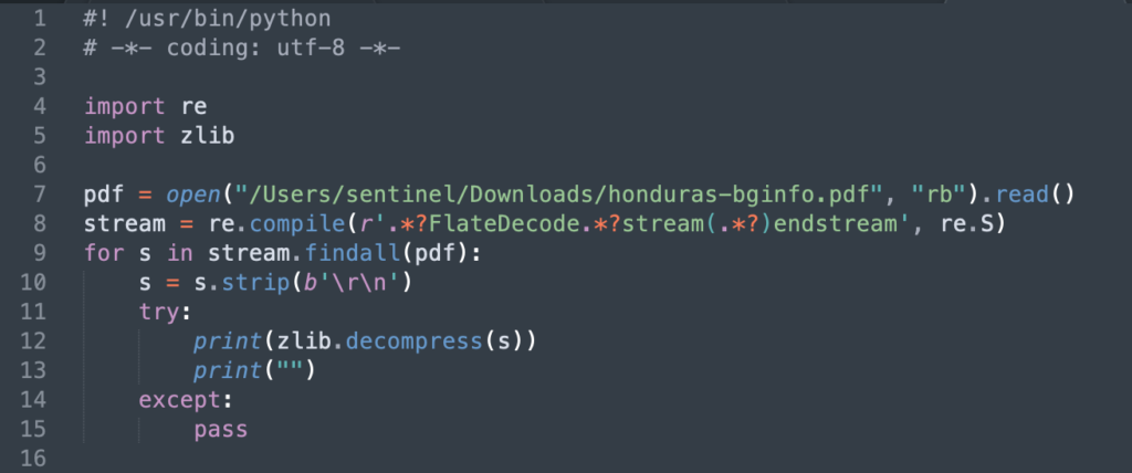 Image of decoding with python