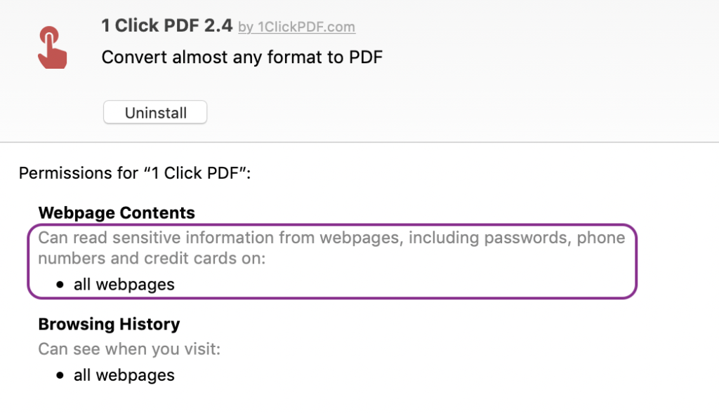image of 1 Click Permissions
