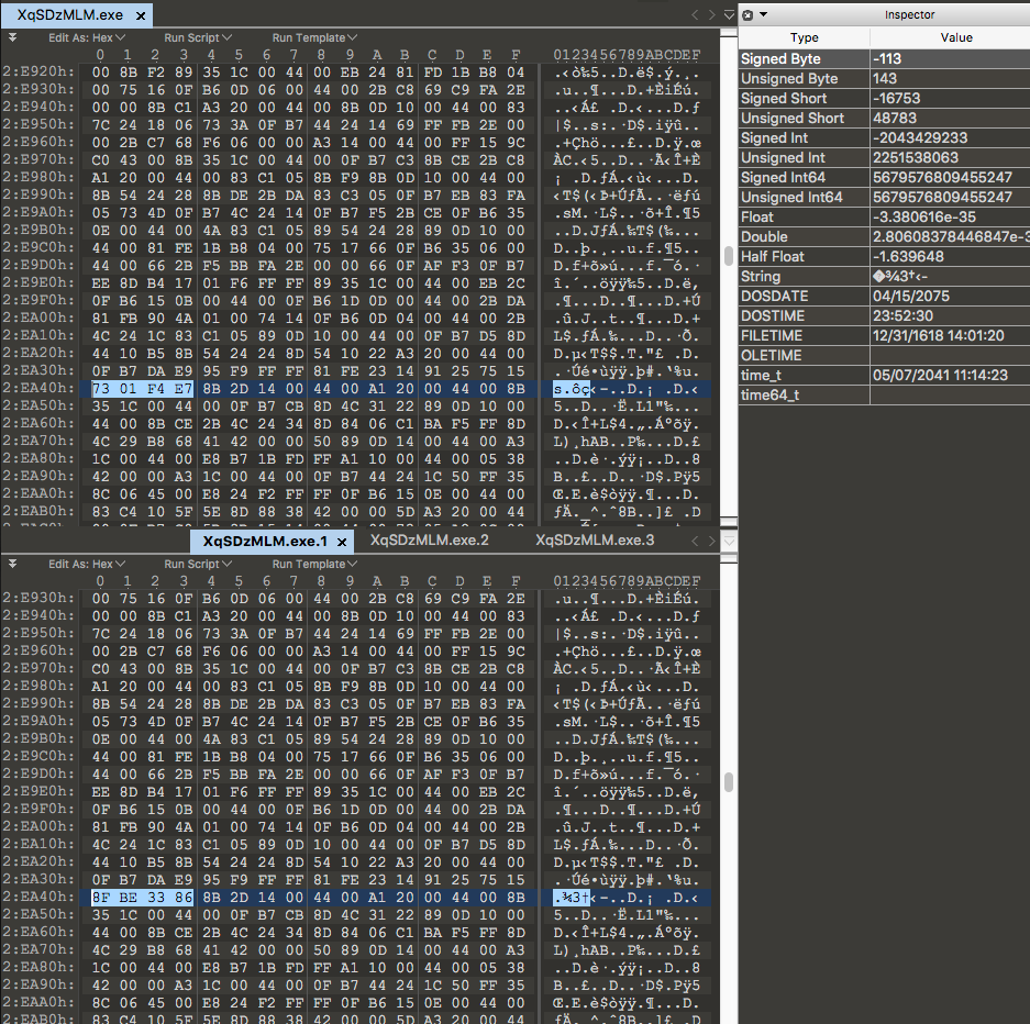 ursnif first hex dump