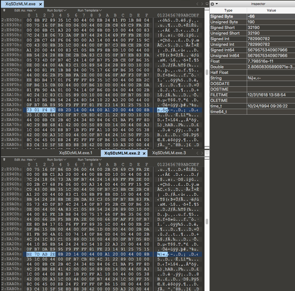 ursnif second hex dump