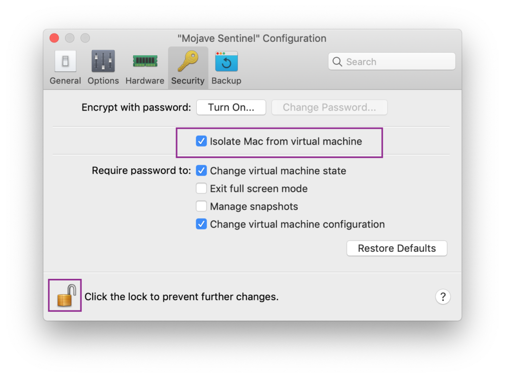 image of isolate virtual machine