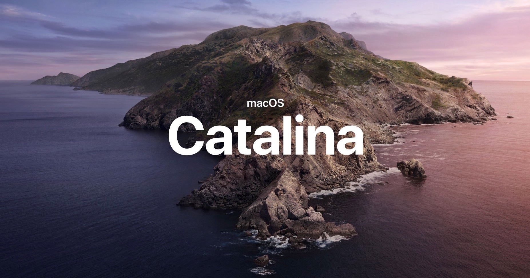 Beautiful sunset image of macOS 10.15 Catalina