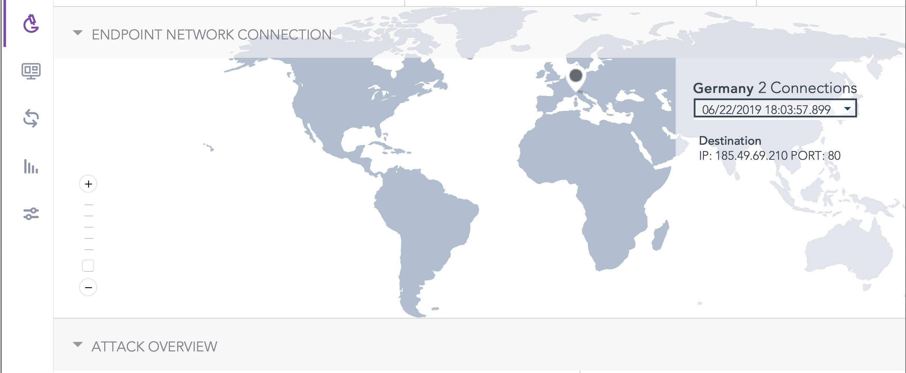 image of sentinel one showing ip address location