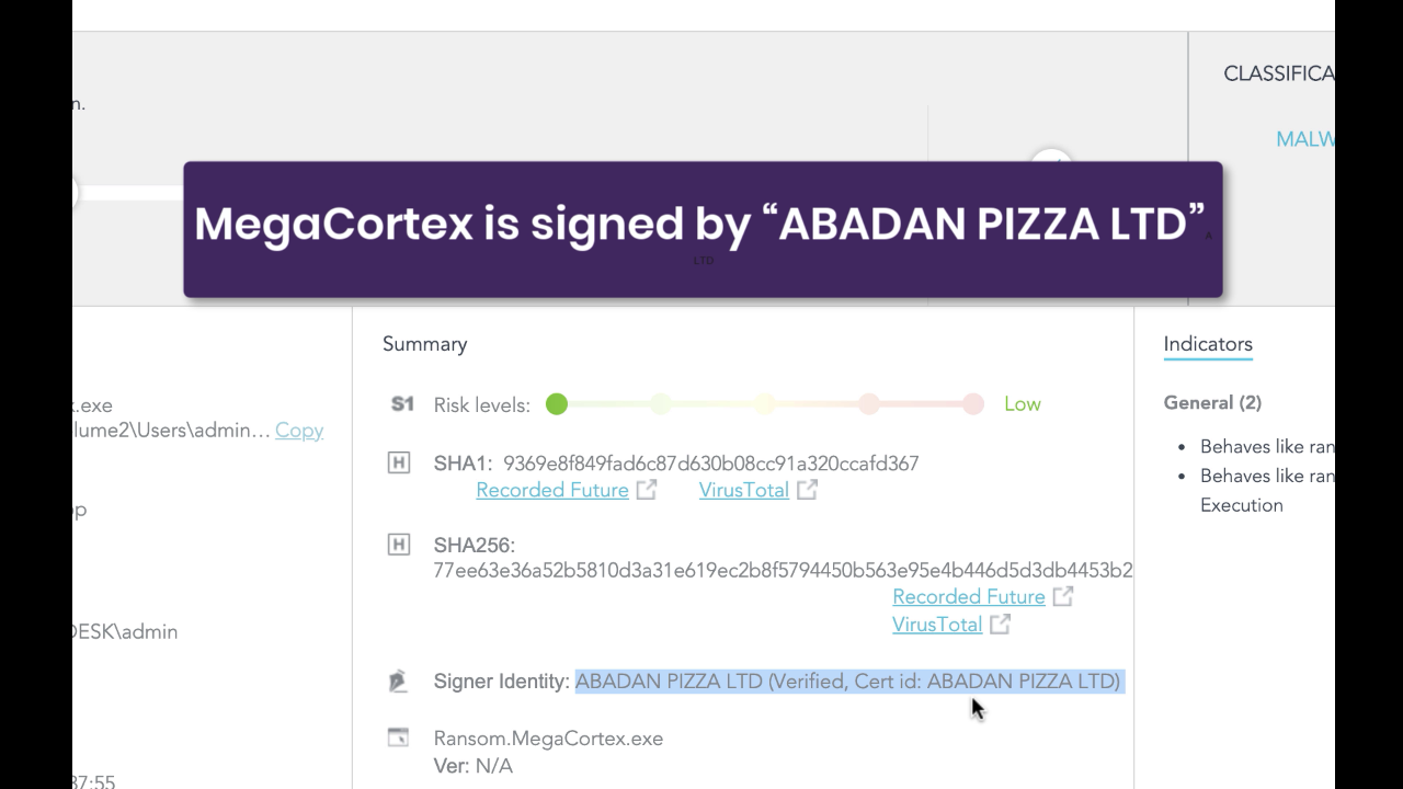 image of megacortex signed by abadan pizza