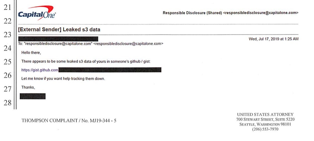 image of informant email
