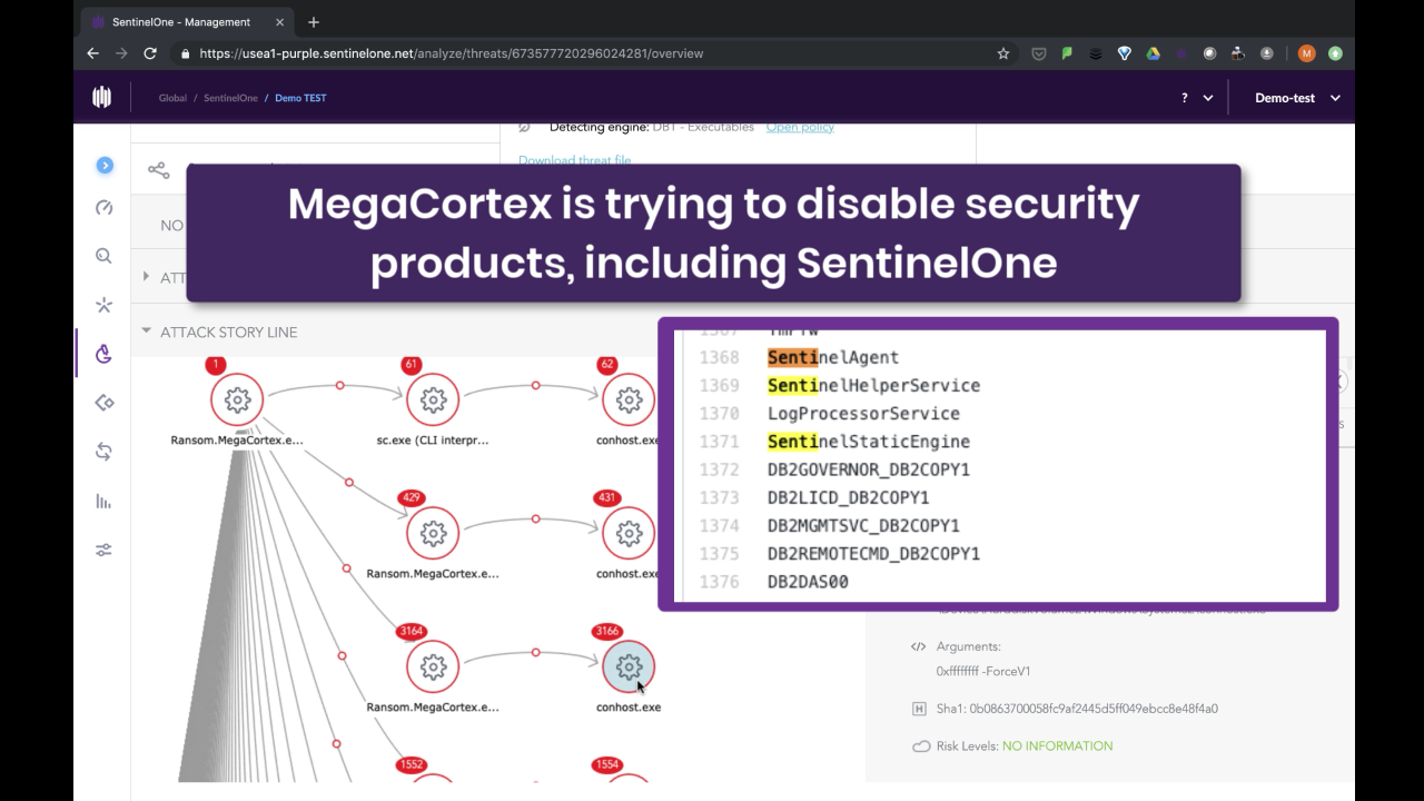 image of megacortex fails to avoid sentinelone