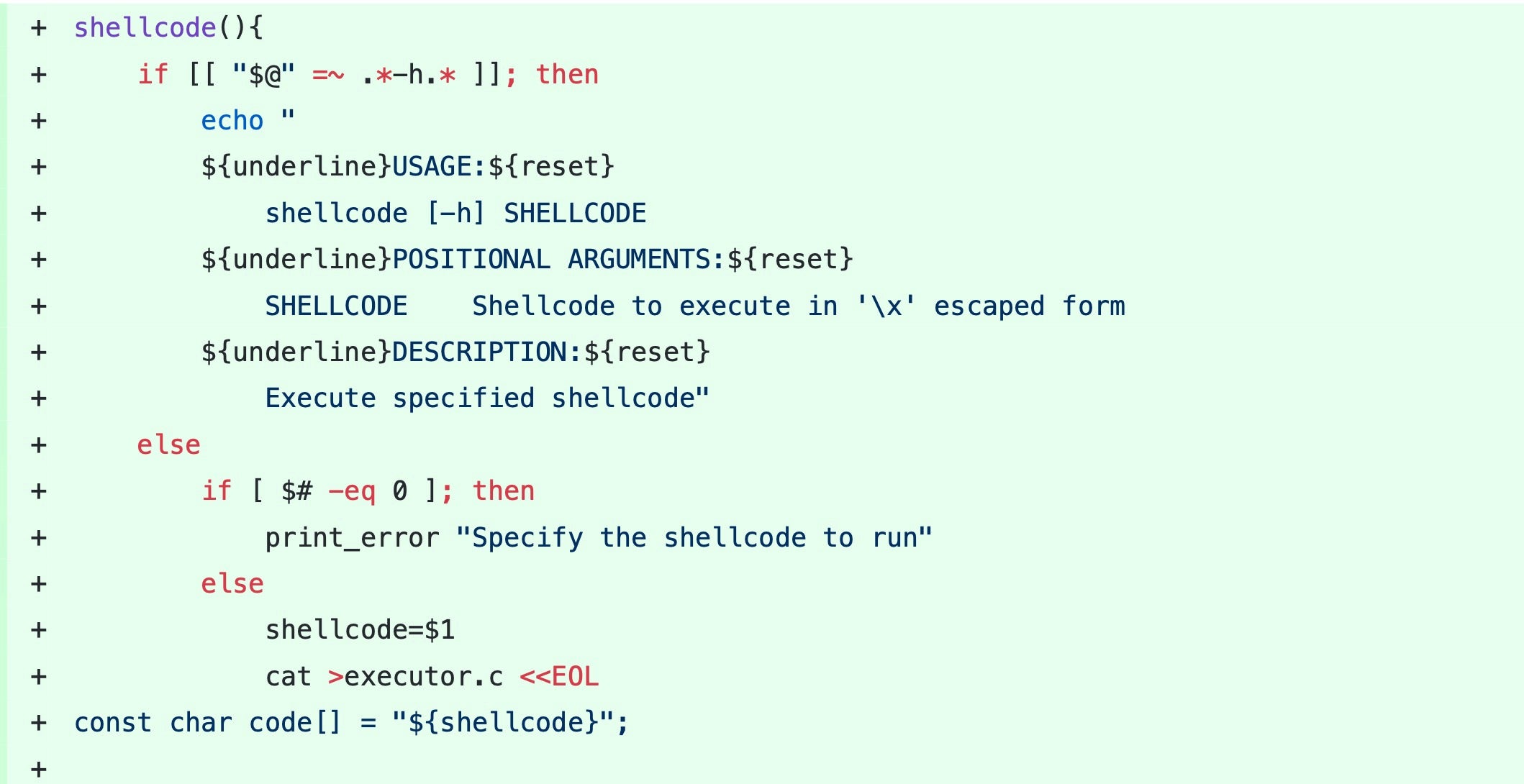 image of shellcode function