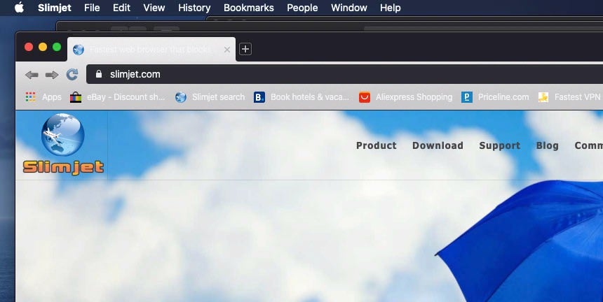 image of slimjet browser