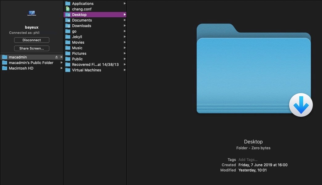 image of file sharing in catalina