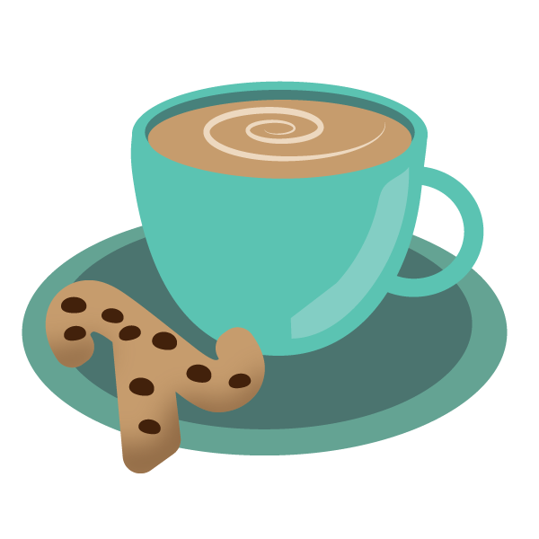 Coffee with lambda shaped cookie signifying aws lambda java