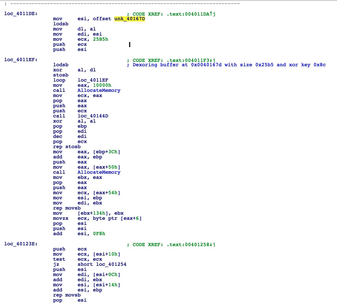 image of obfuscated payload