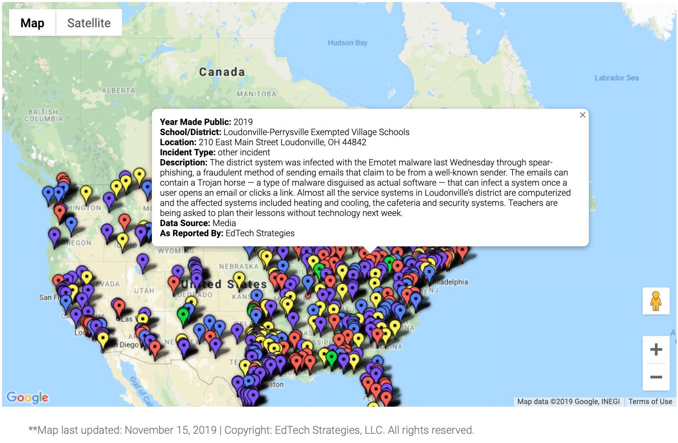 image of k-12 cyber incidents map
