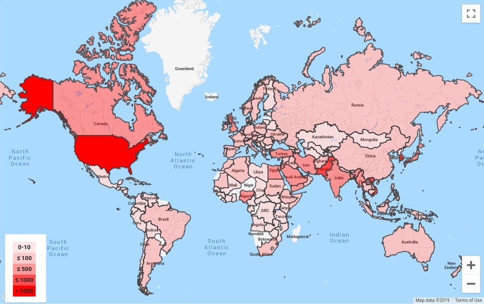 image of APT attacks worldwide