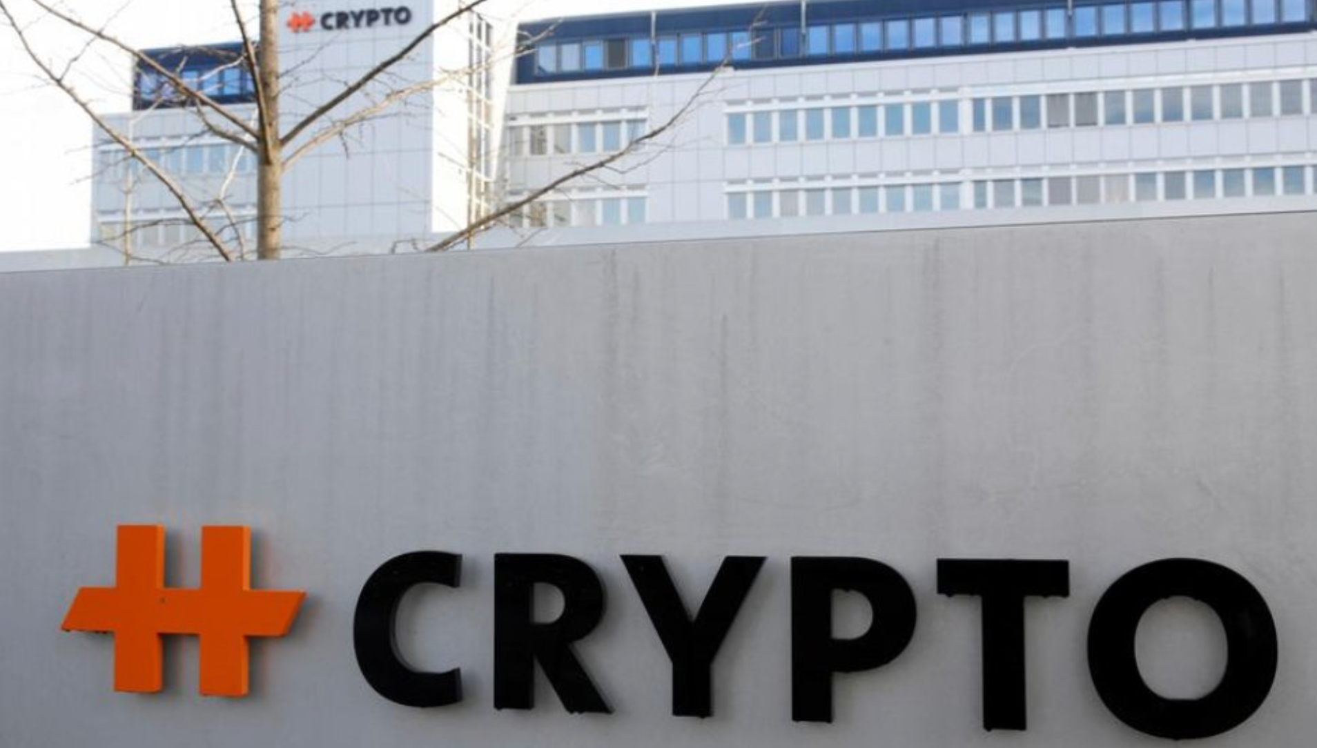 image of crypto AG building and logo