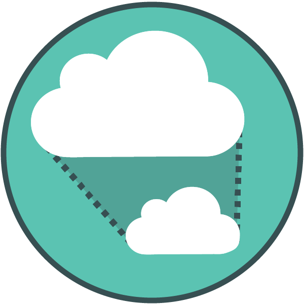 A cloud being enlarged signifying scalability in cloud computing