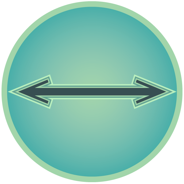 horizontal scalability shown by hoizontal arrow across circle