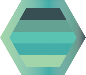 OpenTracing hexagon with Scalyr colors