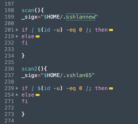 New and Old SSH Scanning Functions