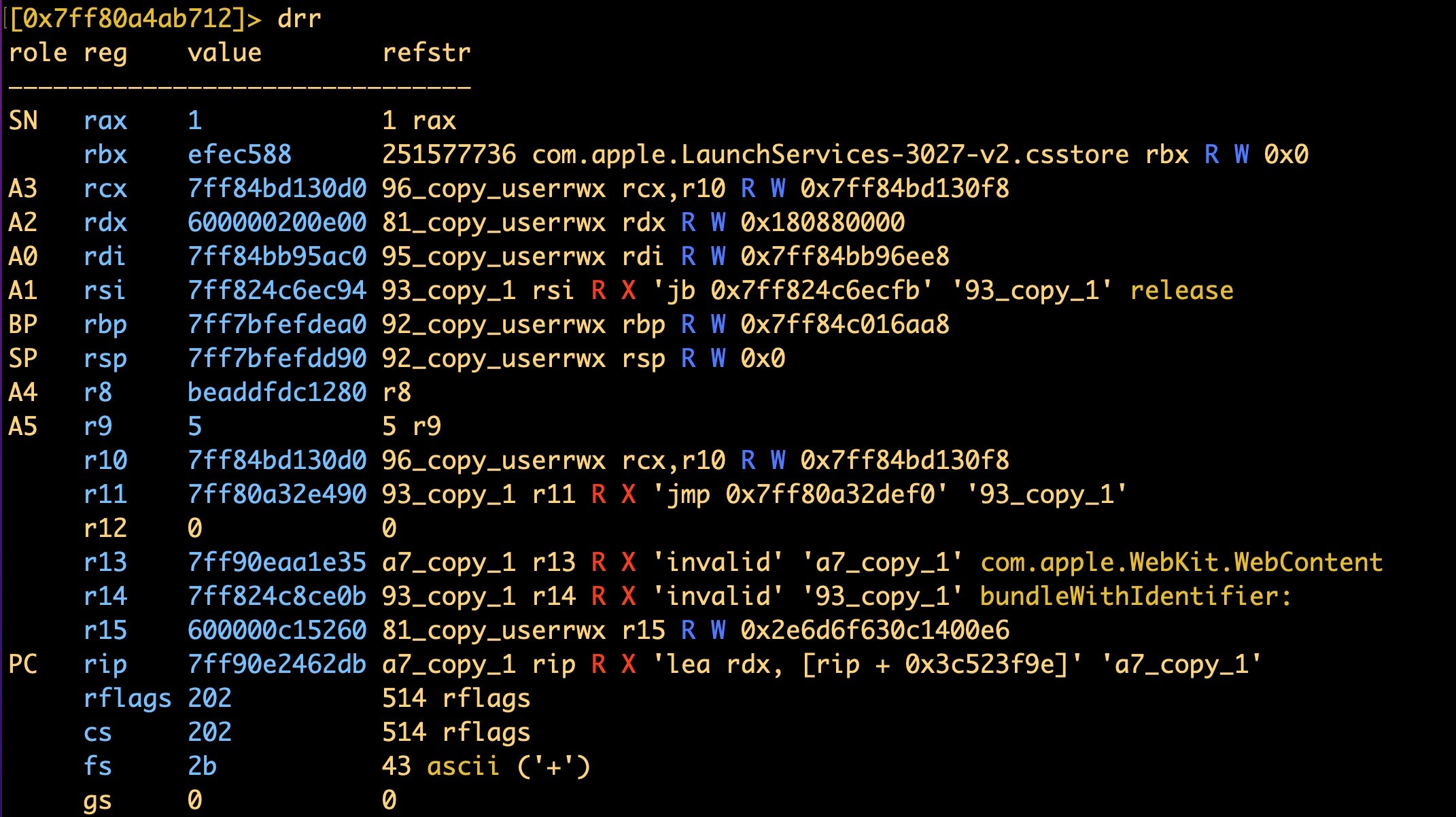 webkit in disassembly