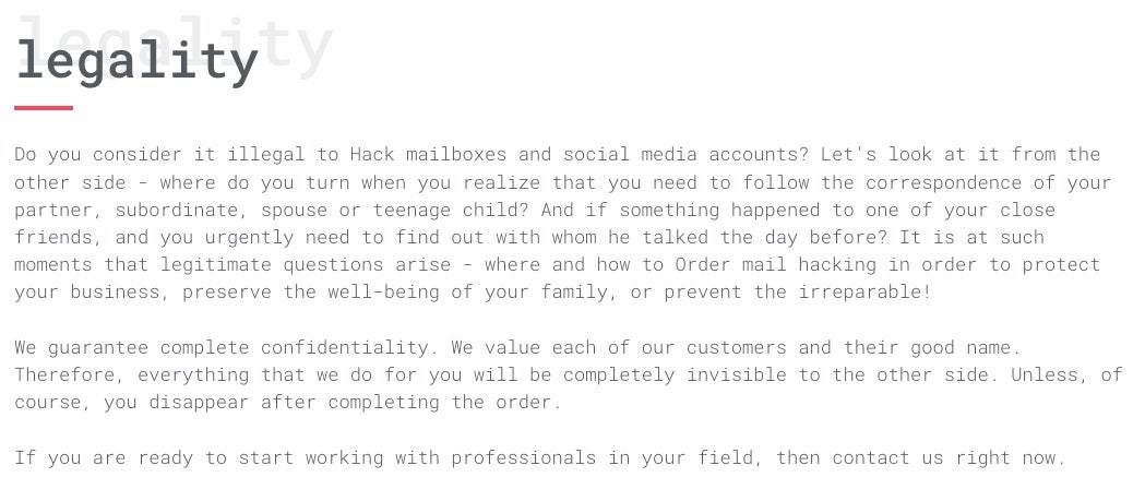 Hacknet-Service legality section - Translated