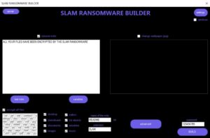 Slam! Anatomy of a Publicly-Available Ransomware Builder