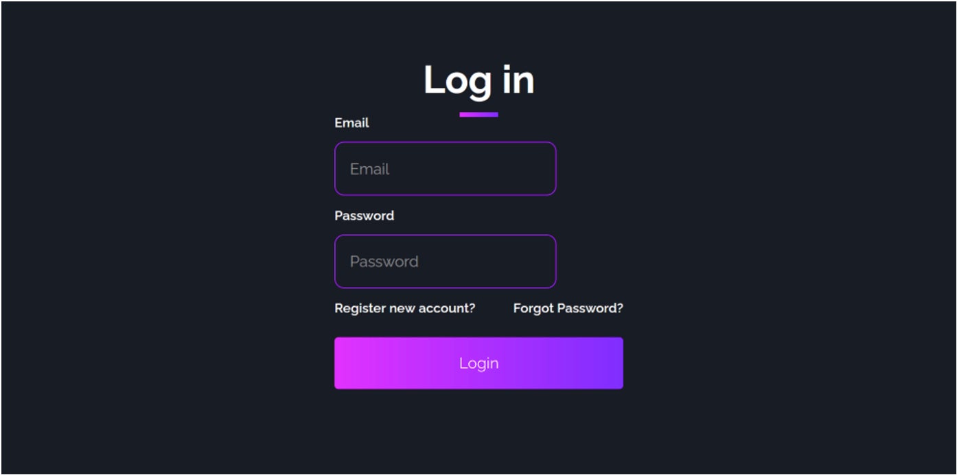 Caffeine login page