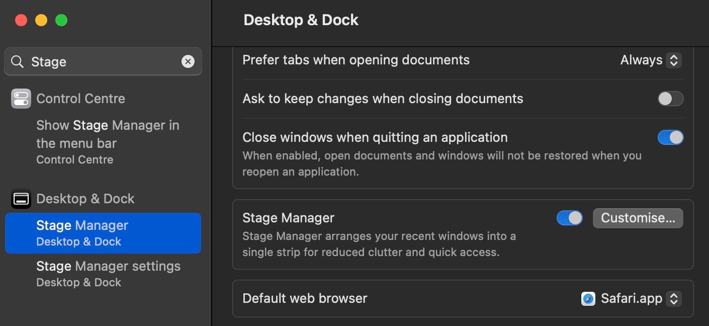 How to turn on Stage Manager in macOS Ventura