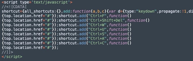 Shortcut Key Combo Disable