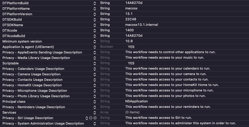 Geacon app Info plist