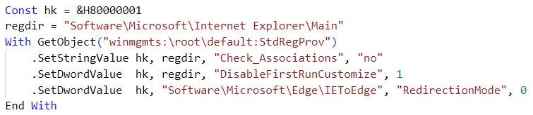 RandomQuery configures Internet Explorer