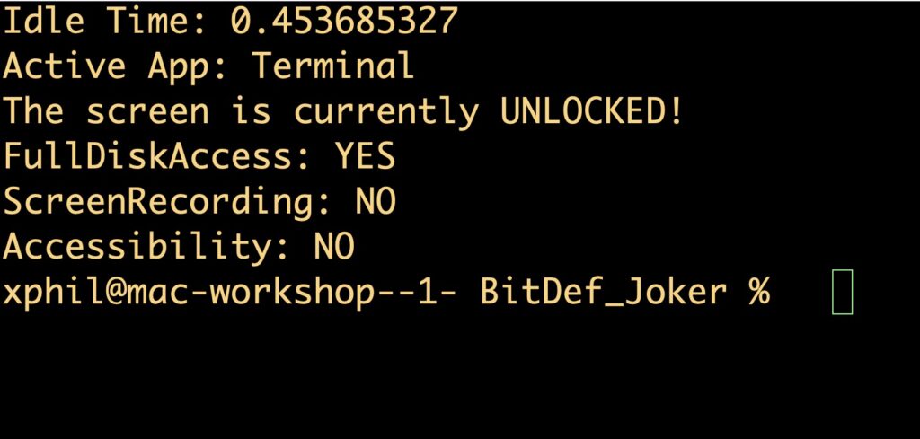 Output to stdout from executing xcc binary