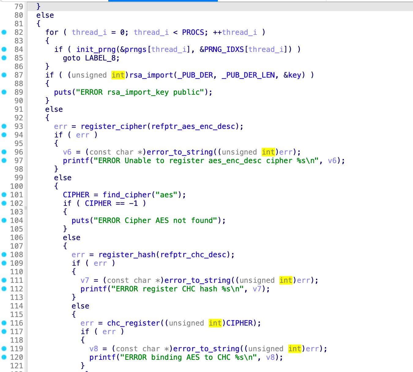 Rhysida main function encryption checks