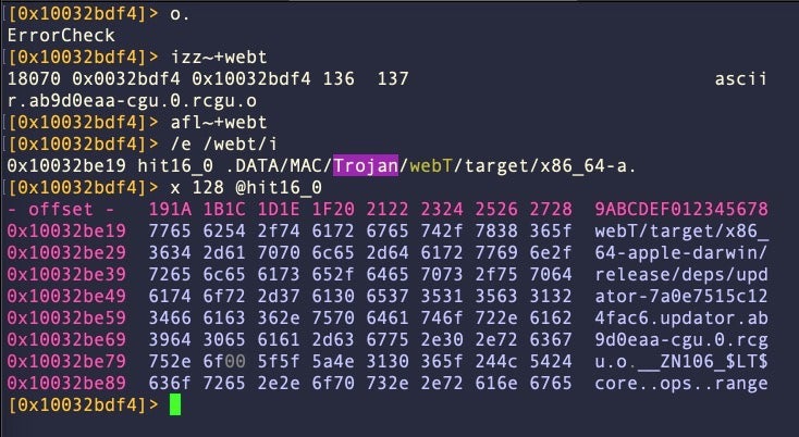 A string referencing the missing <em>webT</em> module can still be found in Stage 3 variant B