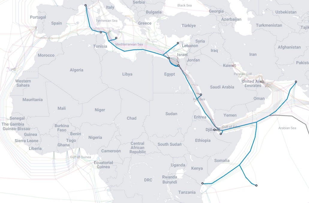 Peace Cable Map, TeleGeography