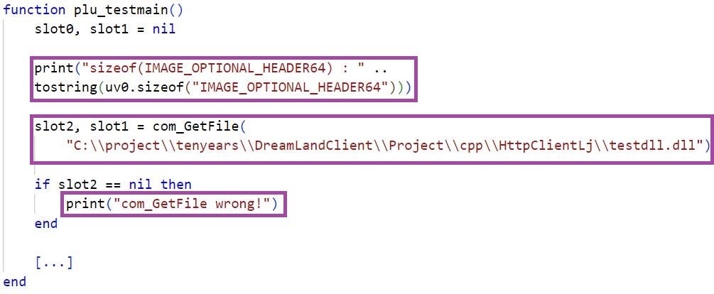 Testing functions (decompiled LuaJIT bytecode)