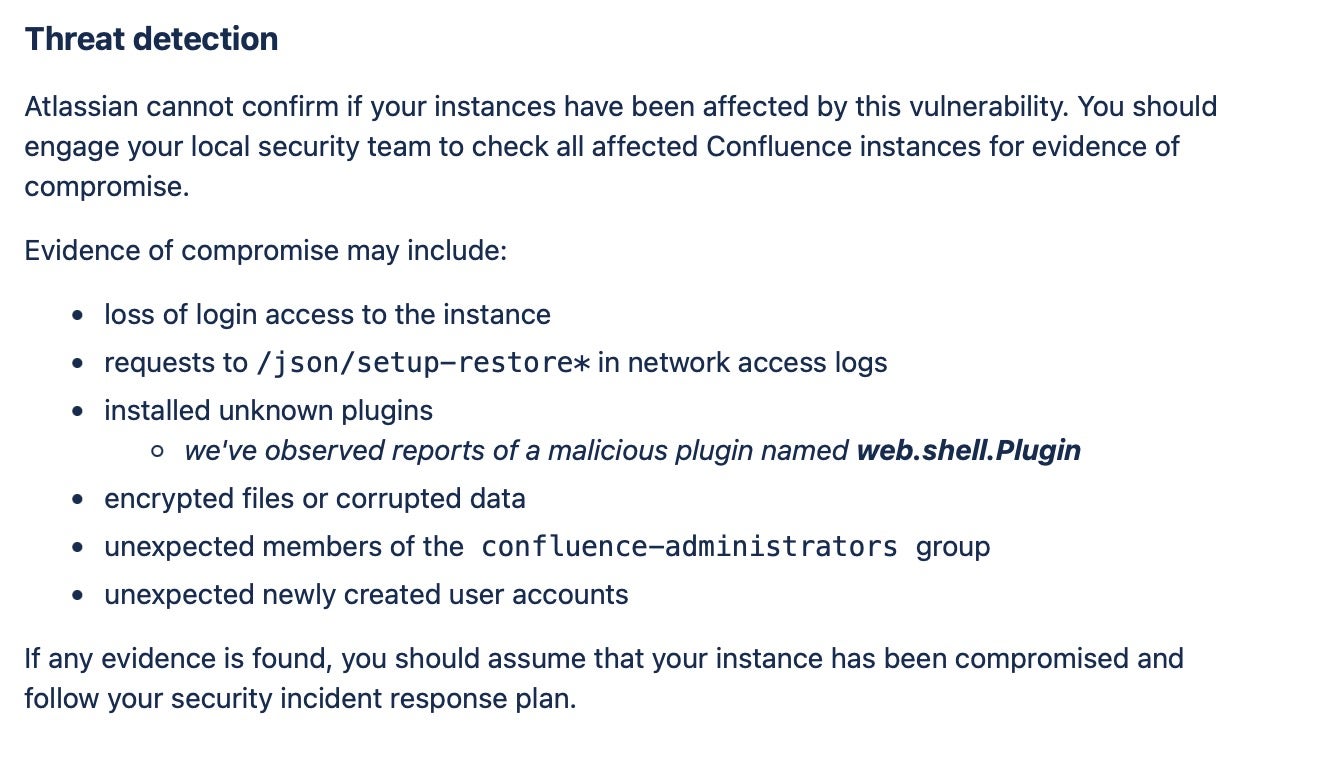 Atlassian’s Advisory regarding web.shell.Plugin