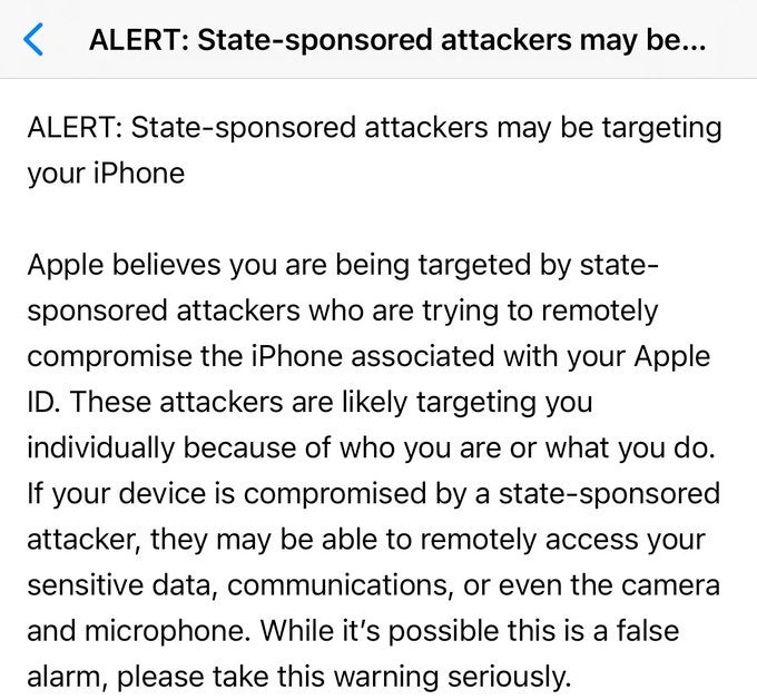 ALERT: State-sponsored attackers may be targeting your iPhone