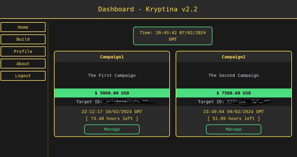 Within the interface, the ‘Dashboard’ displays a quick view of attack campaigns