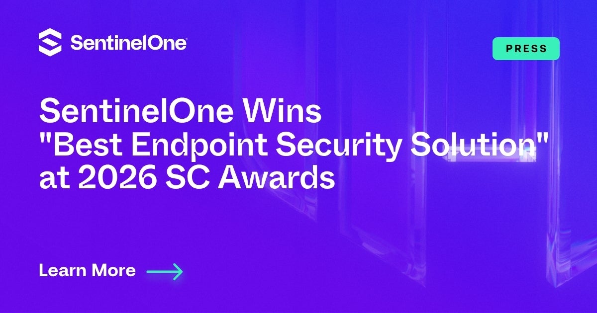 SentinelOne Wins "Best Endpoint Security Solution" at 2026 SC Awards ...