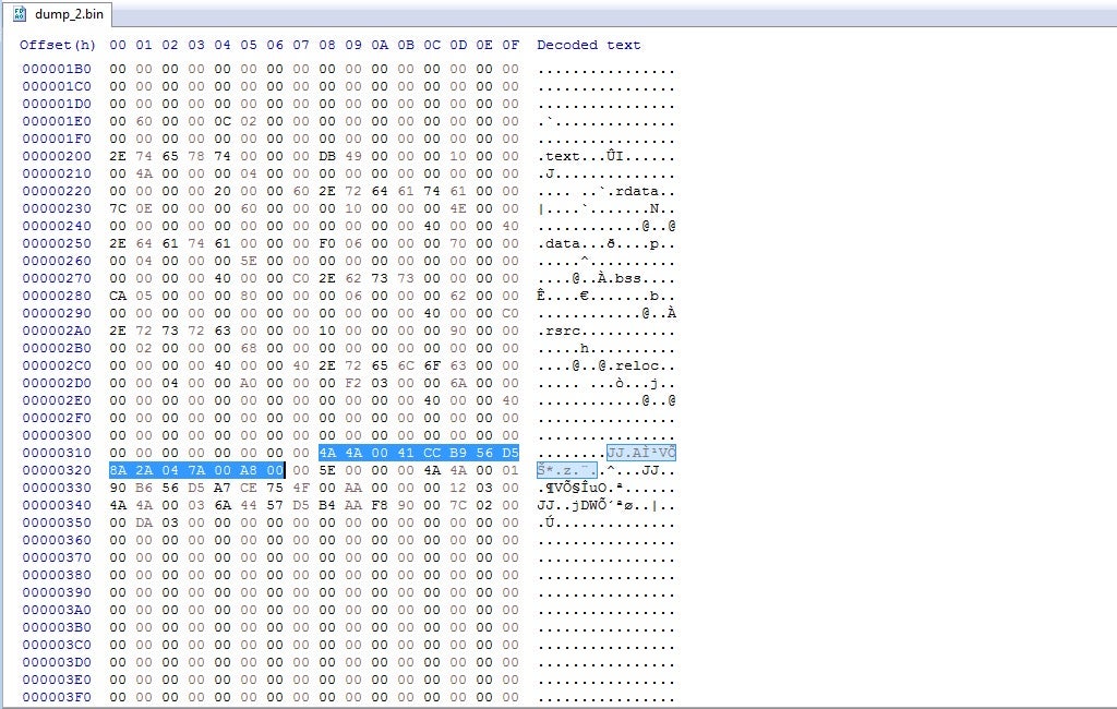 image of hex dump