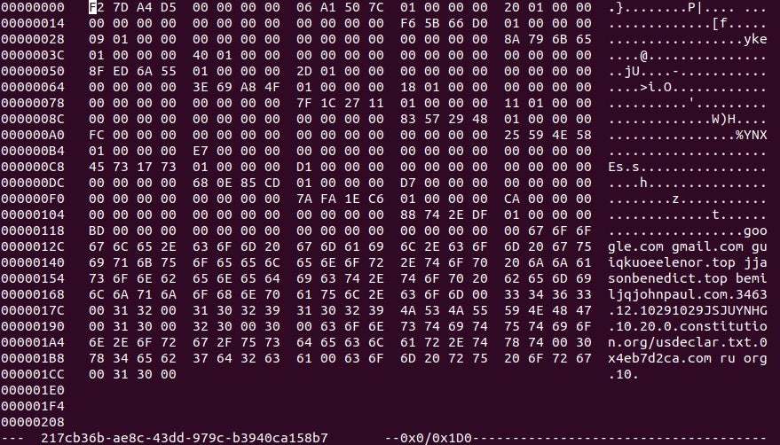 image config hexdump